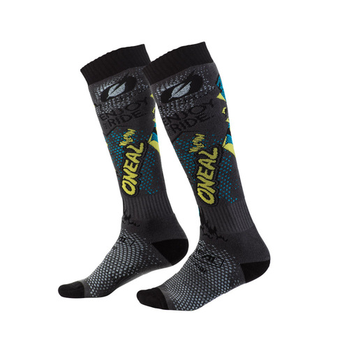 Oneal Pro MX Villain Grey Multi Socks - SKU:0356743