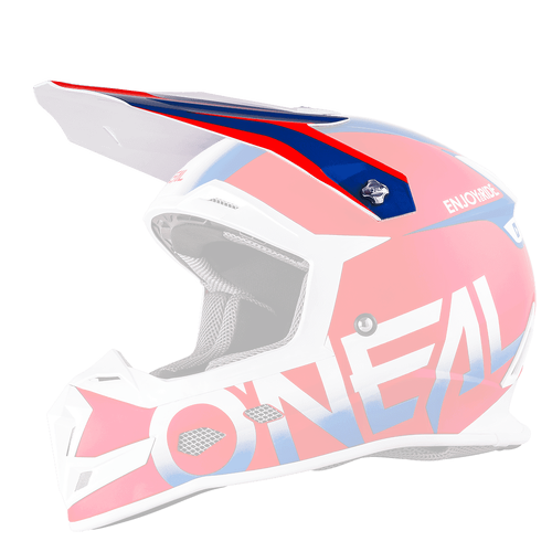 Oneal Replacement Peak for 2018 5 SRS Blocker MX Helmet - Red/Blue