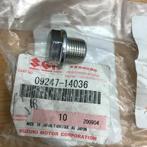 GSXR600/750/1000 OEM  OIL DRAIN PLUG 0924714036 - SKU:0924714036