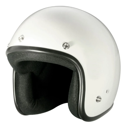 M2R 225 Solid Classic Studs Open Face Helmet - White - XL - SKU:1001809