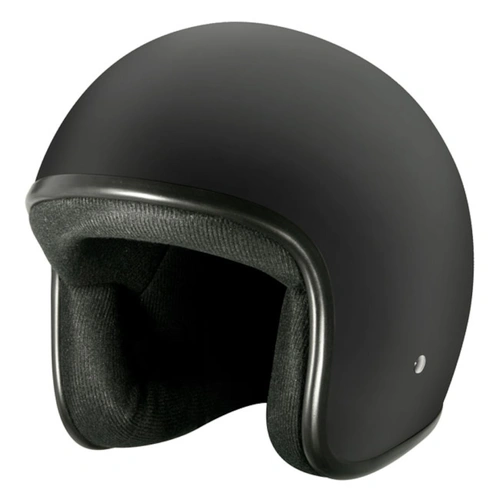 M2R 225 Solid Classic No Studs Open Face Helmet - Matte Black