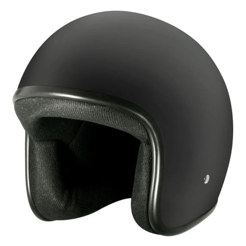 M2R 225 Solid Classic No Studs Open Face Helmet - Matte Black - XS - SKU:1001835