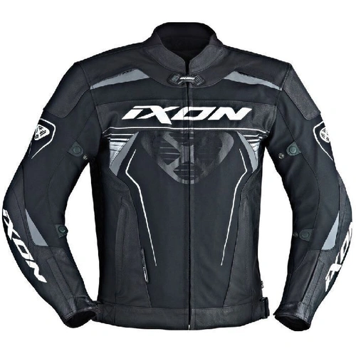 Ixon Frantic Leather Jacket - Black/White - XL - SKU:100211002-1015-XL