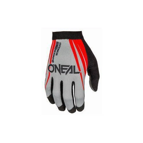Oneal AMX Blocker Gloves - Grey/Red - S - SKU:1101028