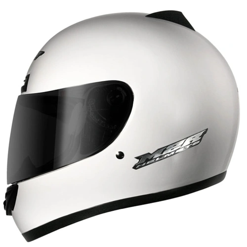M2R M1 Solid Full Face Helmet - White