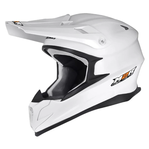 M2R X4.5 Solid MX Helmet - White - M - SKU:1116499