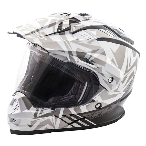Fly Racing Trekker Nova Adventure Helmet - White/Grey