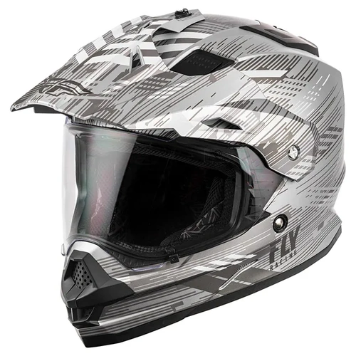 Fly Racing Trekker Quantum Adventure Helmet - Matte Grey/Dark Grey/Black