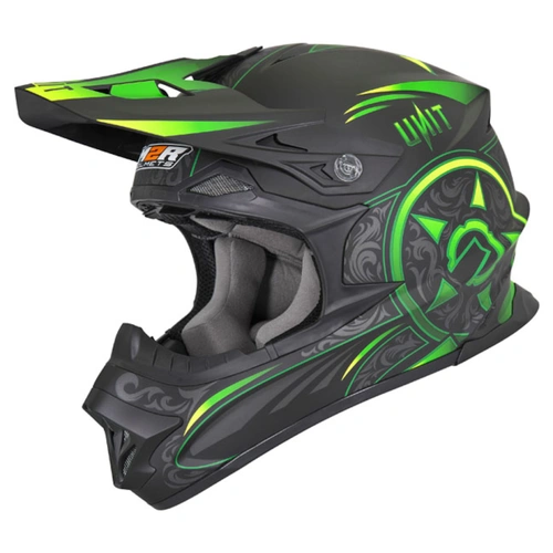 M2R Exo Unit Victorian MX Helmet (PC-4F) - Green