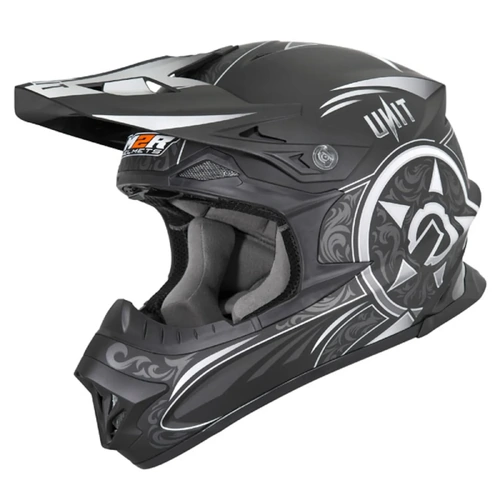 M2R Exo Unit Victorian MX Helmet (PC-5F) - Black - S - SKU:1119628