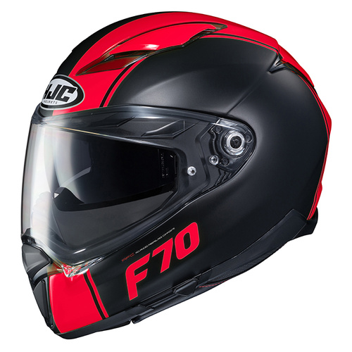 HJC F70 Mago Full Face Helmet MC-1SF - Black/Red - S - SKU:1119940