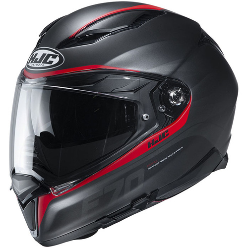 HJC F70 Feron Full Face Helmet MC-1SF - Black/Red - S - SKU:1120786