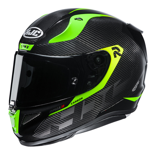 HJC RPHA 11 Carbon Bleer Full Face Helmet MC-4H - Black/Green - 2XL - SKU:1121366