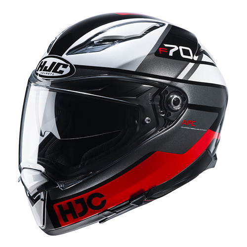 HJC F70 Tino Full Face Helmet MC-1 - Black/White/Red - XS - SKU:1121499