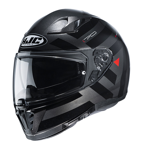 HJC i70 Watu Full Face Helmet MC-3HSF - Black/Silver - L - SKU:1121567