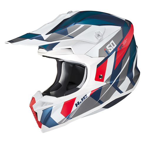 HJC i50 Vanish MX Helmet MC-21SF - White/Red - S - SKU:1121701
