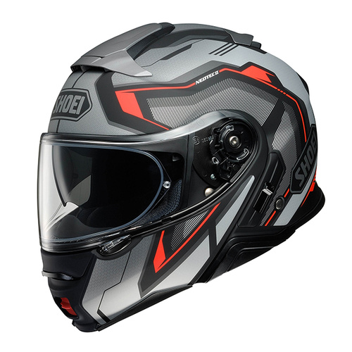 Shoei Neotec II Respect Modular Helmet TC-5 - Grey/Red/Black - XS - SKU:1121989