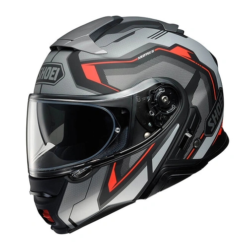 Shoei Neotec II Respect Modular Helmet TC-5 - Grey/Red/Black - XS - SKU:1121989