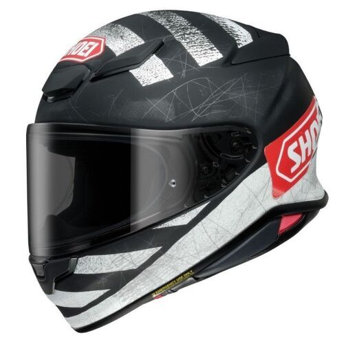 Shoei NXR2 Scanner Black White Red TC5 Helmet - SKU:1122346