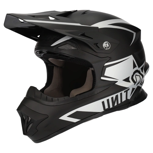 M2R Exo Unit Protech MX Helmet (PC-5F) - Matte Grey/Silver