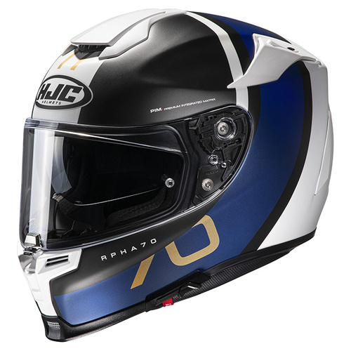 HJC RPHA 70 Paika Full Face Helmet MC-2SF - Black/Blue - XS - SKU:1123232