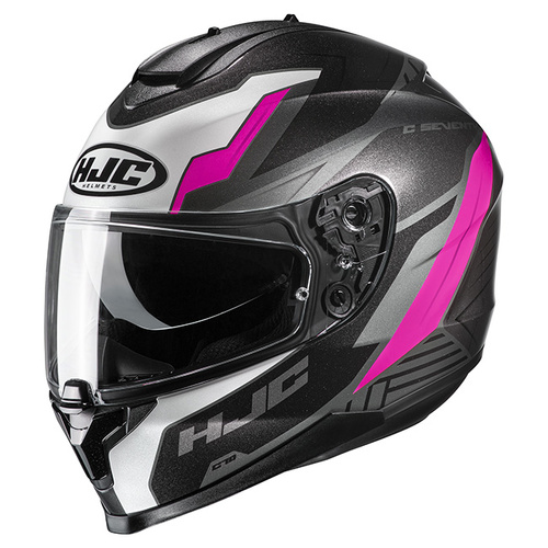 HJC C70 Silon Full Face Helmet MC-8 - Black/White/Pink - 2XS - SKU:1123388