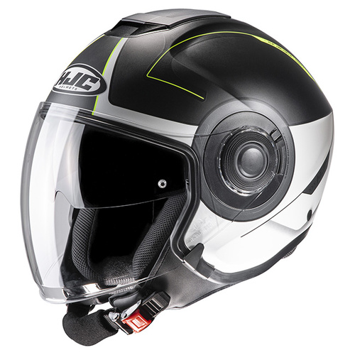 HJC i40 Panadi Modular Helmet MC-3HSF - Black/White - XS - SKU:1123488