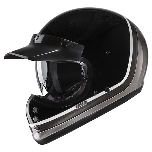 HJC V60 Scoby Off Road Helmet MC-5 - Black/Grey - L - SKU:1123573