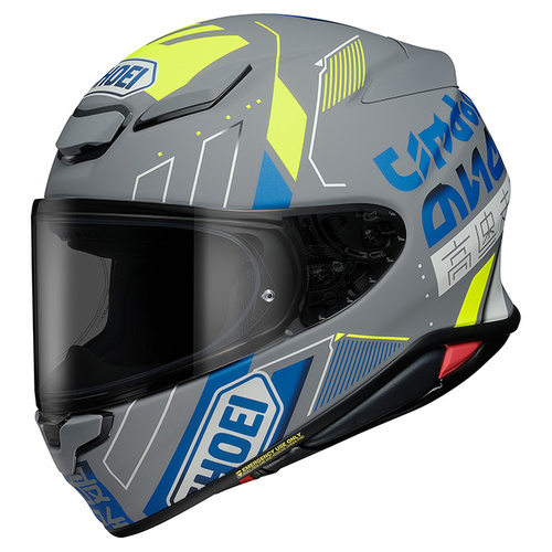Shoei NXR2 Accolade Helmet TC-10 - Grey/Blue/Hi-Viz - 2XS - SKU:1123671