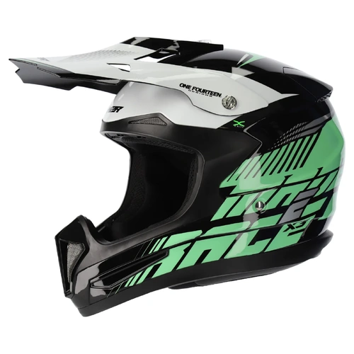 M2R X3 Origin MX Helmet (PC-4) - Green/White/Black - L - SKU:1123853