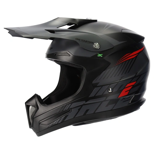 M2R X3 Origin MX Helmet (PC-5F) - Black/Grey/Red