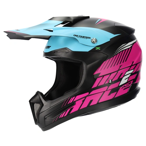 M2R X3 Origin MX Helmet (PC-7F) - Pink/Purple/Black
