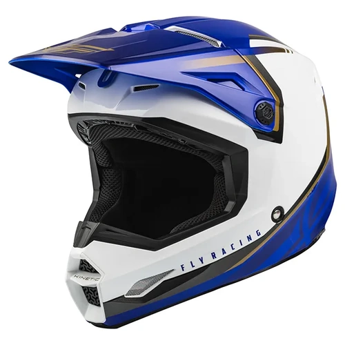 Fly Racing Kinetic Vision MX Helmet - White/Blue - M