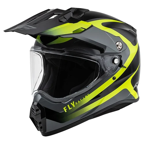 Fly Racing Trekker Pulse Adventure Helmet - Black/Hi-Vis - S - SKU:1124326