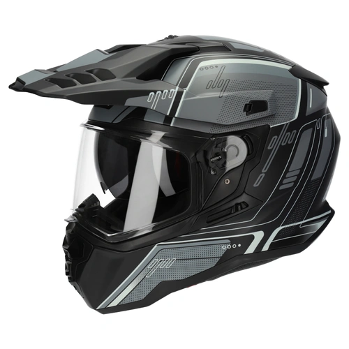 M2R Hybrid Trooper Adventure Helmets (PC-5F) - Black/Grey
