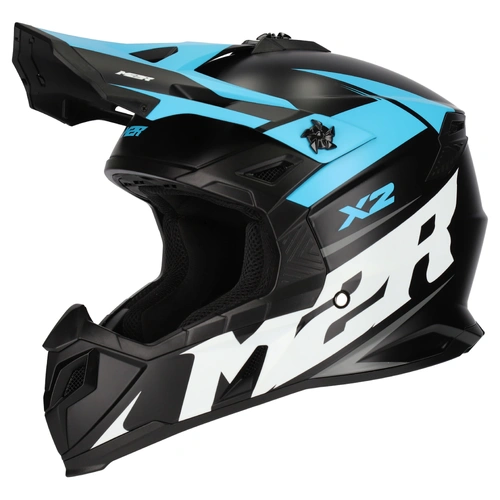 M2R X2 Charger MX Helmet (PC-2F) - Blue