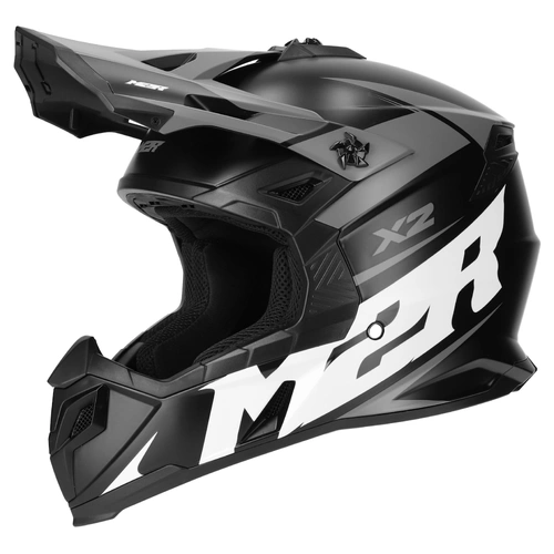 M2R X2 Charger MX Helmet (PC-5F) - Silver