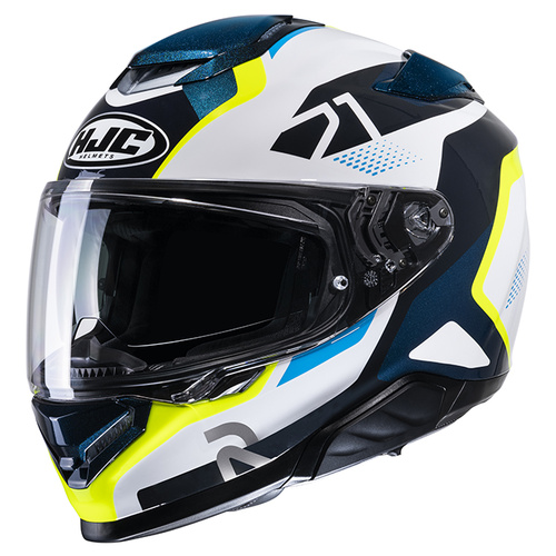HJC RPHA 71 Hapel Full Face Helmet MC-3H - White/Yellow - M - SKU:1125237