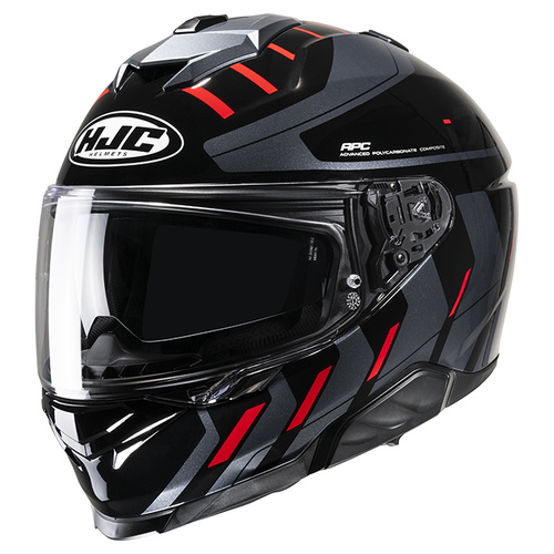 HJC i71 Simo Full Face Helmet MC-1 - Black/Red - XS - SKU:1125366