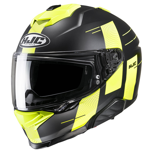 HJC i71 Peka Full Face Helmet MC-3HSF - Black/Yellow - S - SKU:1125415