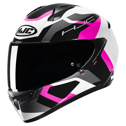 HJC C10 Tins Full Face Helmet MC-8 - Black/Pink - S - SKU:1125541