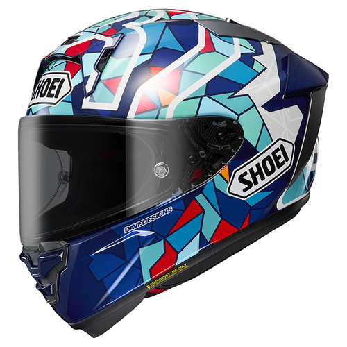 Shoei X-SPR Pro Marquez Barcelona Helmet TC-10 - Blue/Green/Red - 2XL - SKU:1125754