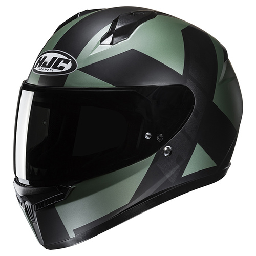 HJC C10 Tez Full Face Helmet MC-4SF - Black/Mint - M - SKU:1126854