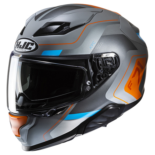HJC F71 Arcan Full Face Helmet MC-27SF - Grey/Orange - S - SKU:1126979