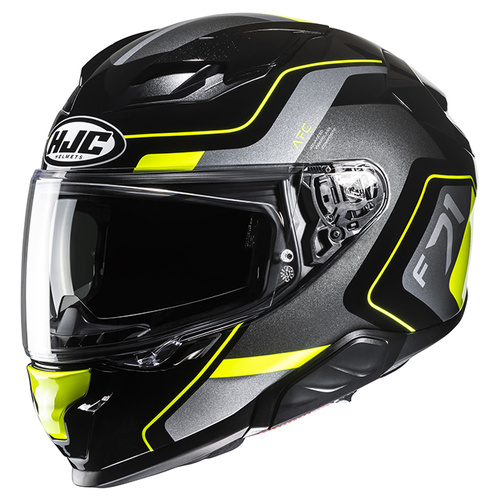 HJC F71 Arcan Full Face Helmet MC-3H - Black/Yellow - S - SKU:1126985