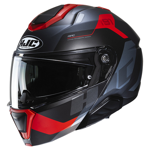 HJC i91 Carst Modular Helmet MC-1SF - Black/Red - XS - SKU:1127054