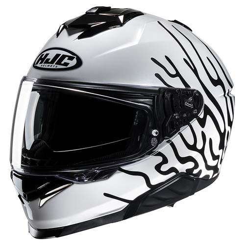 HJC i71 Celos Full Face Helmet MC-3H - White/Black - L - SKU:1127150