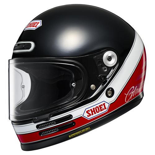 Shoei Glamster 06 Abiding Helmet TC-1 - Black/Red - XS - SKU:1127355