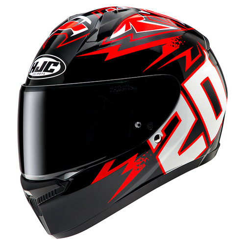 HJC C10 FQ Diablo Mask Full Face Helmet MC-1 - Black/Red - XS - SKU:1127638