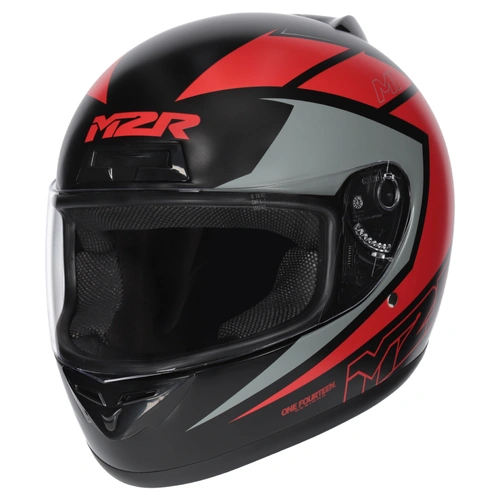 M2R M1 Carve Full Face Helmet (PC-1F) - Black/Red/Grey